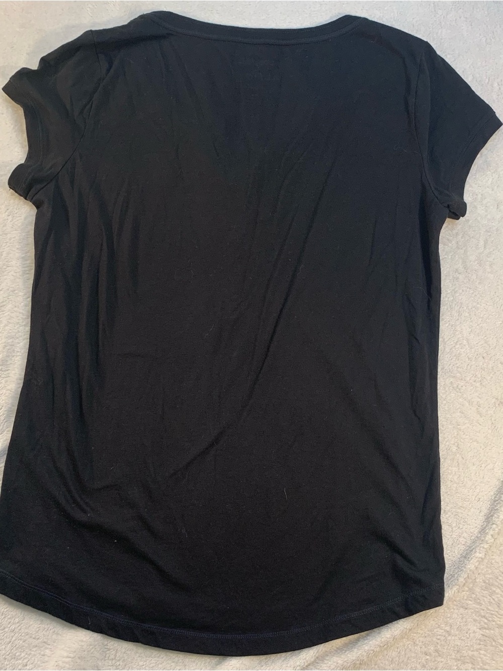 Aeropostale Black Henley with Purple Graphic and White Logo Print Women’s XL - Picture 4 of 6